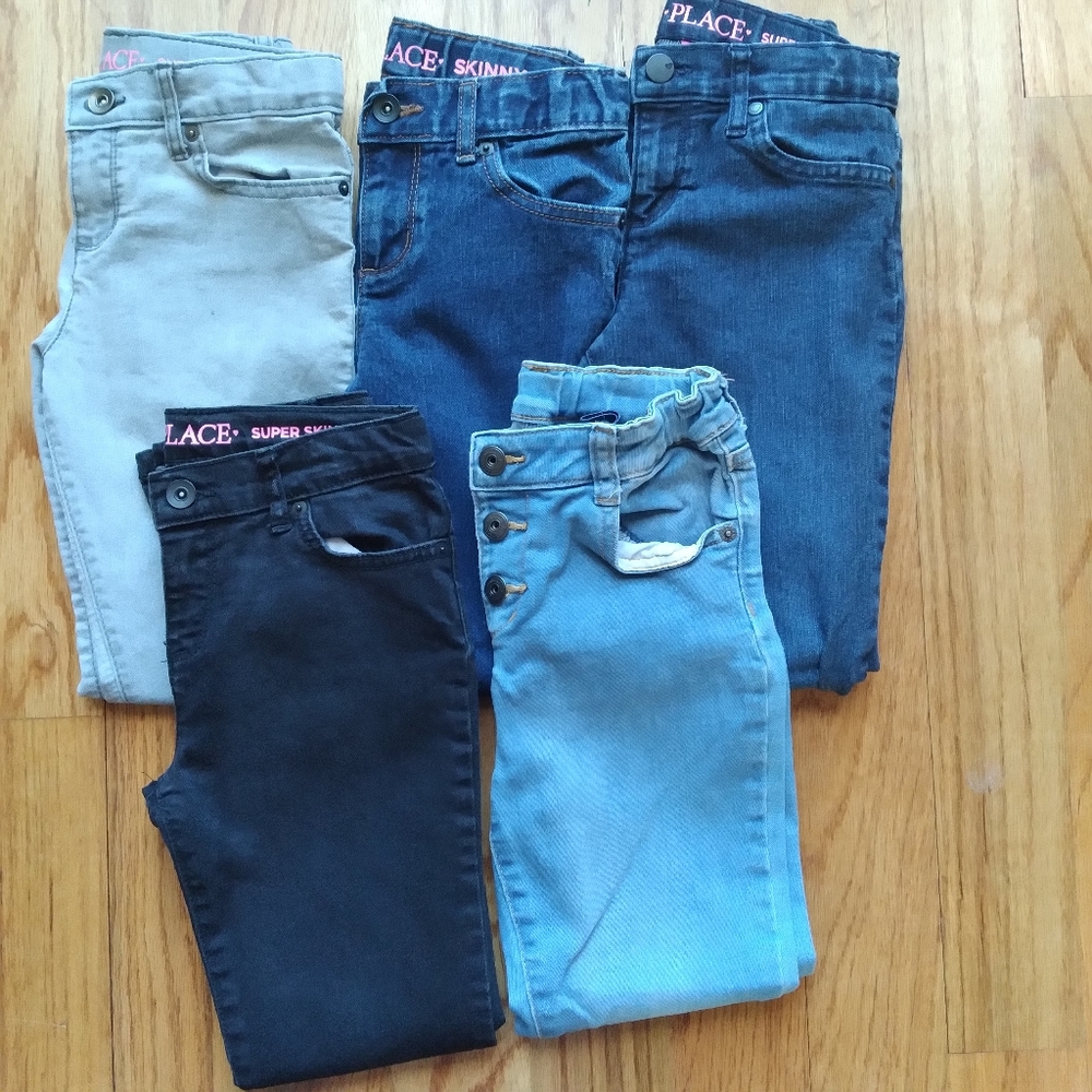 #305-9 Girls Children's Place Jean Bundle Super Skinny - Picture 5 of 16